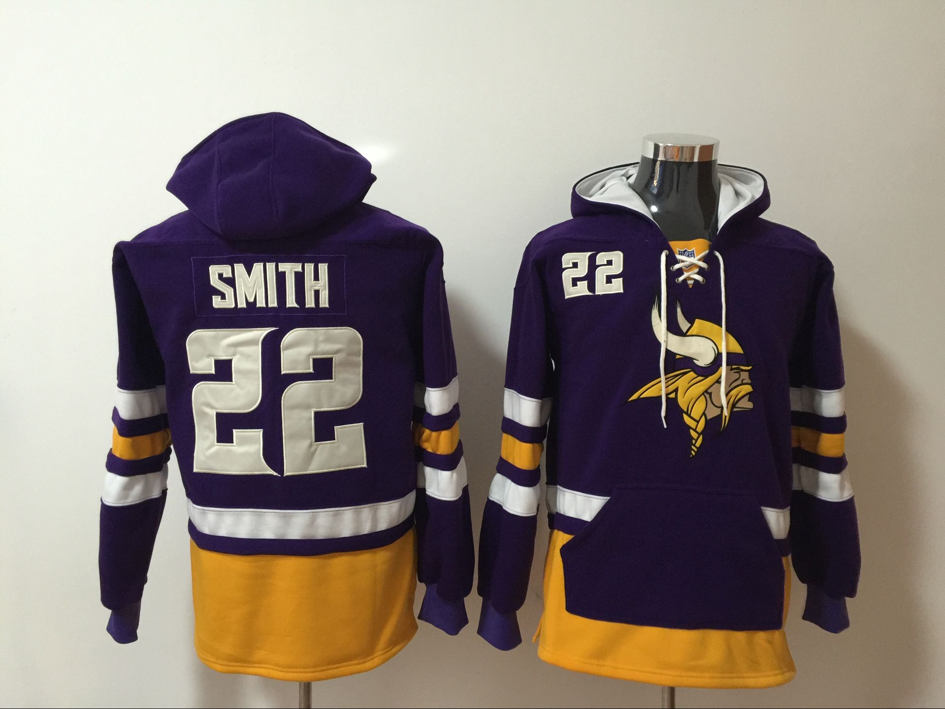 Men NFL Nike Minnesota Vikings #22 Smith purple Sweatshirts